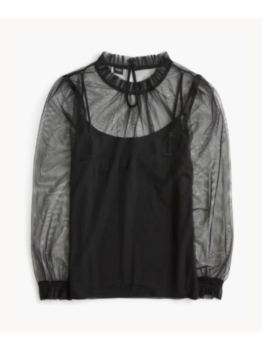 NWT J. Crew Tulle ruffleneck top size small retails $118